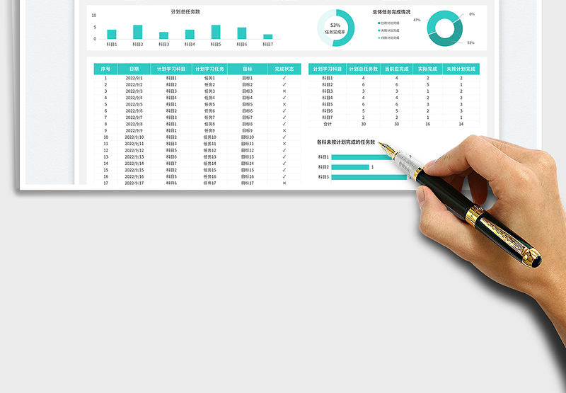 2025自动统计学习计划表免费下载