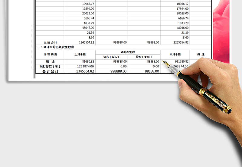 2025年现金银行对账单-年度报表