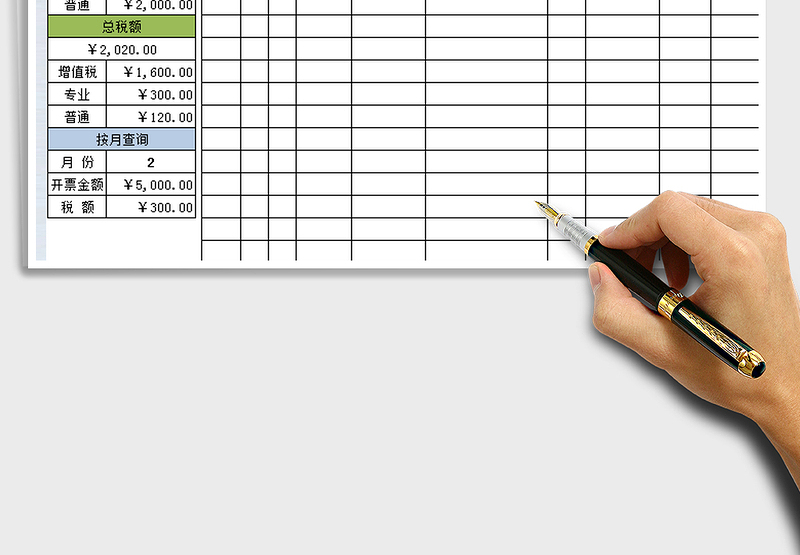 2025年发票管理表-专用发票统计