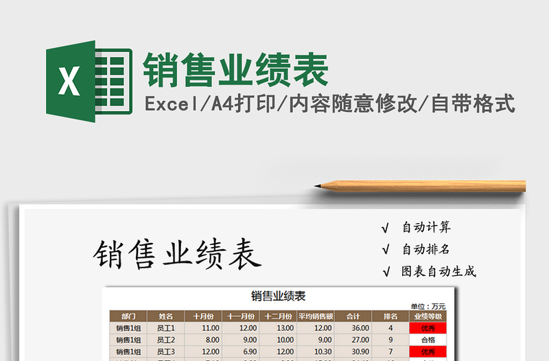 2025年销售业绩表