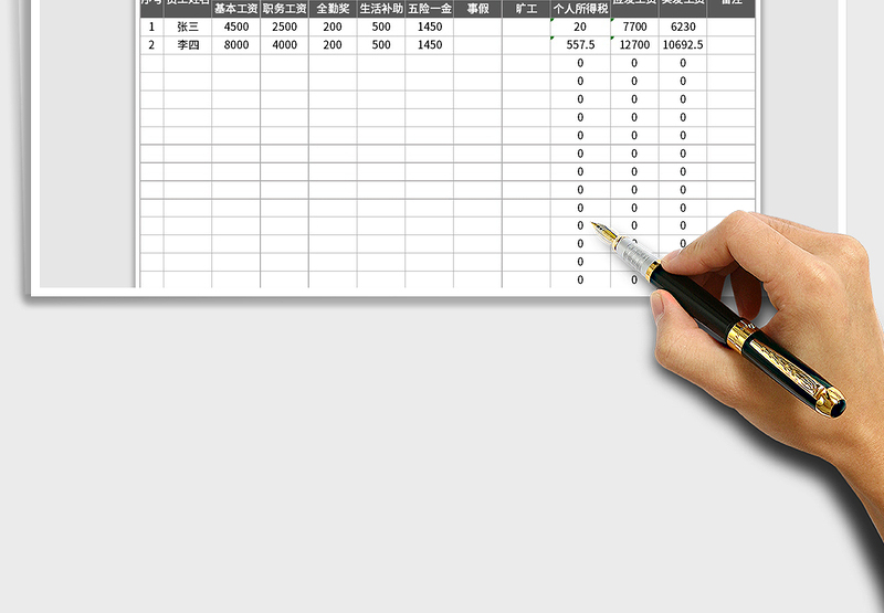 2025年员工工资表(自动计算)