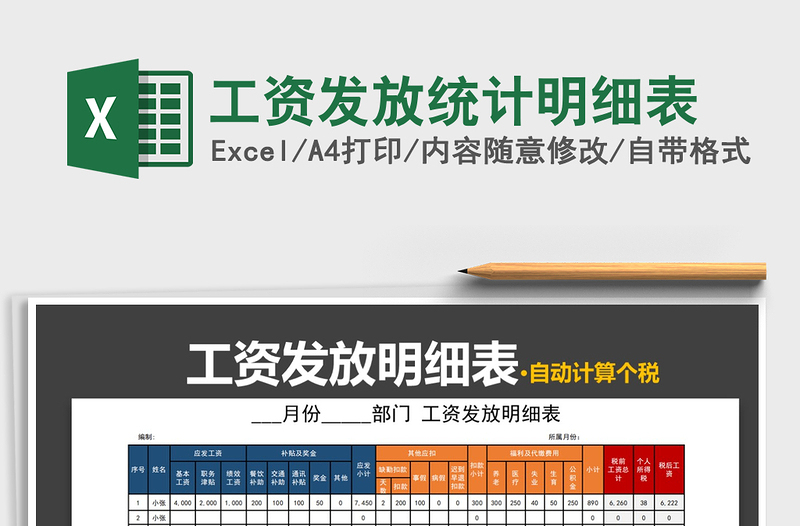 2025年工资发放统计明细表