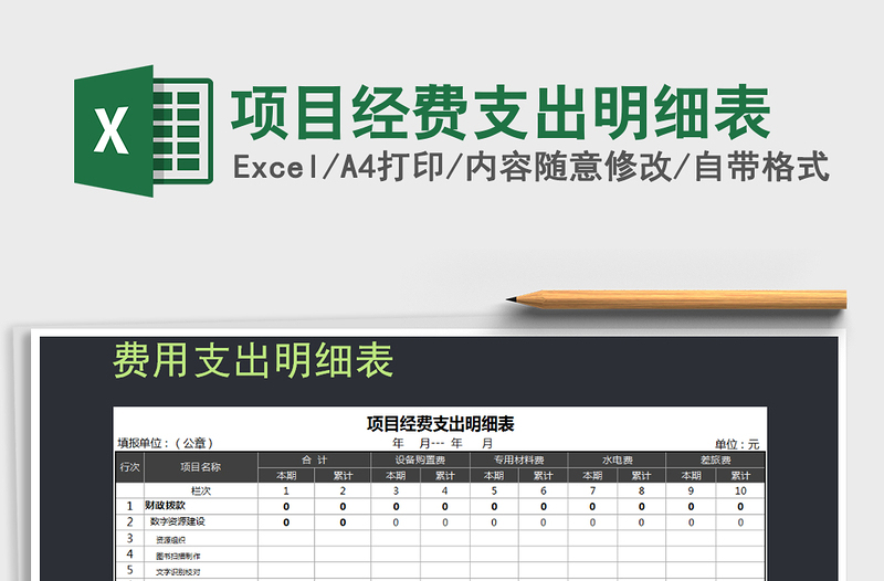 2025年项目经费支出明细表