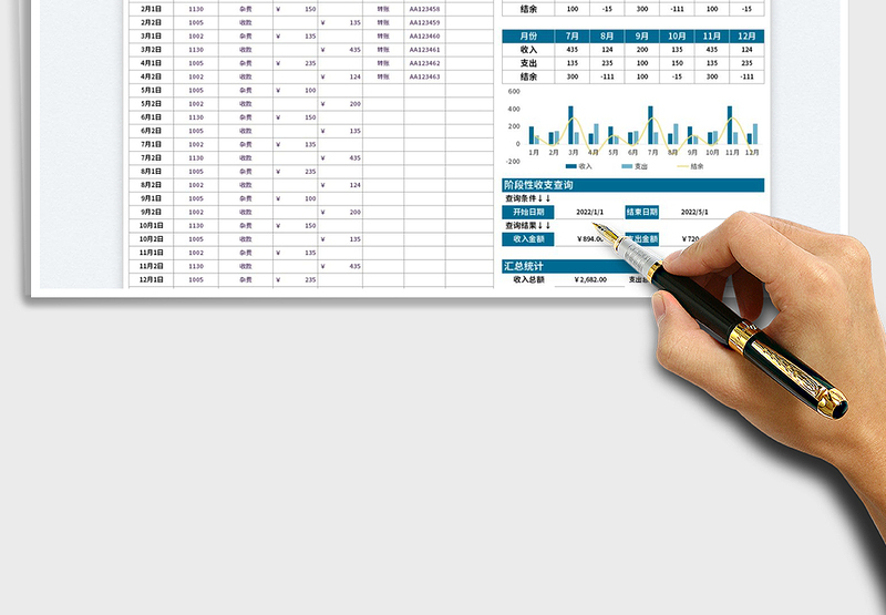 2025全年收支记账管理表-年度
