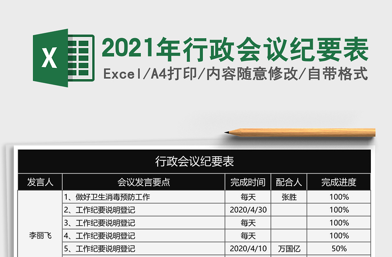 2025年行政会议纪要表