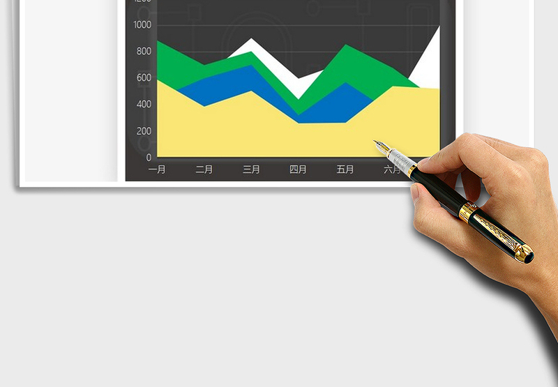2025商务风格面积图免费下载