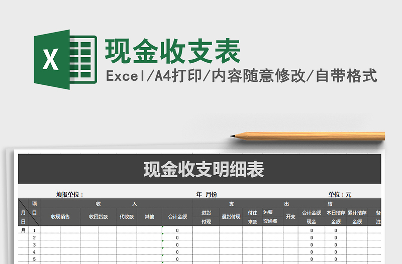 2025年现金收支表