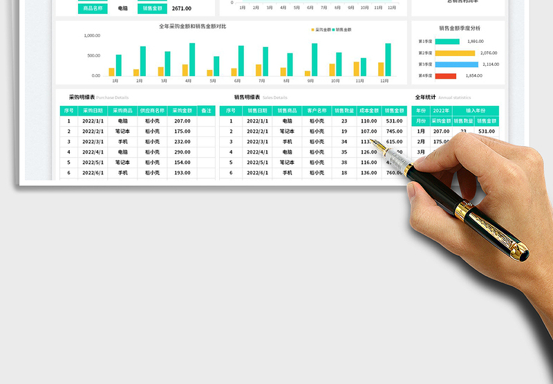 2025采购销售数据管理表免费下载