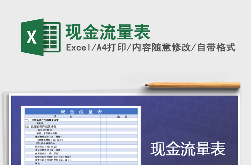 2025年现金流量表免费下载