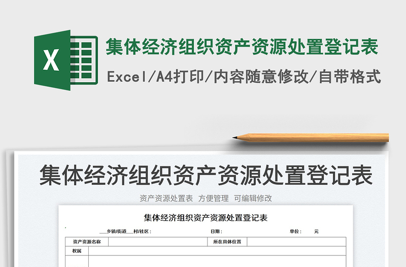 2025集体经济组织资产资源处置登记表