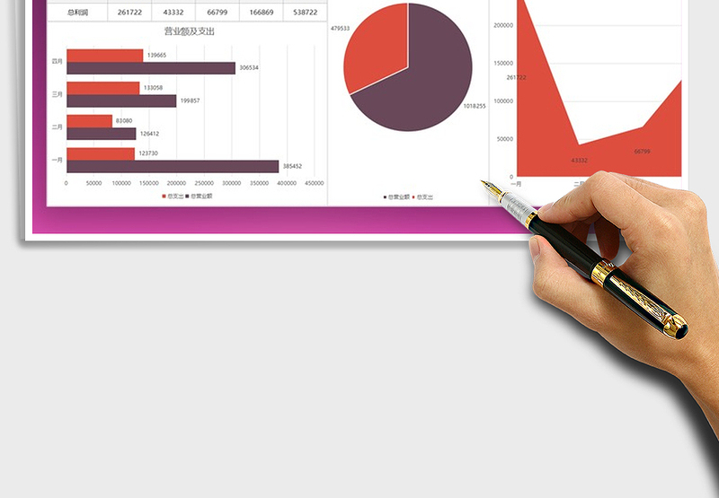 2025年公司月度财务数据报告图表