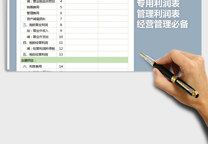 2025年实用利润表