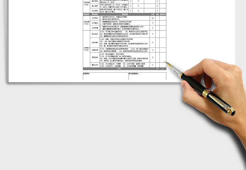 2025员工绩效考核表Excel模板免费下载