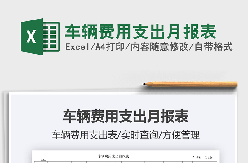 2025车辆费用支出月报表免费下载