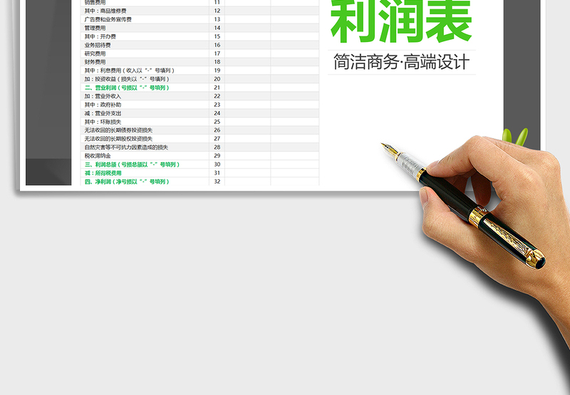 2025年小企业专用利润表（简洁大气）