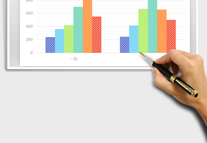 2025糖果纸系列图表柱形图免费下载