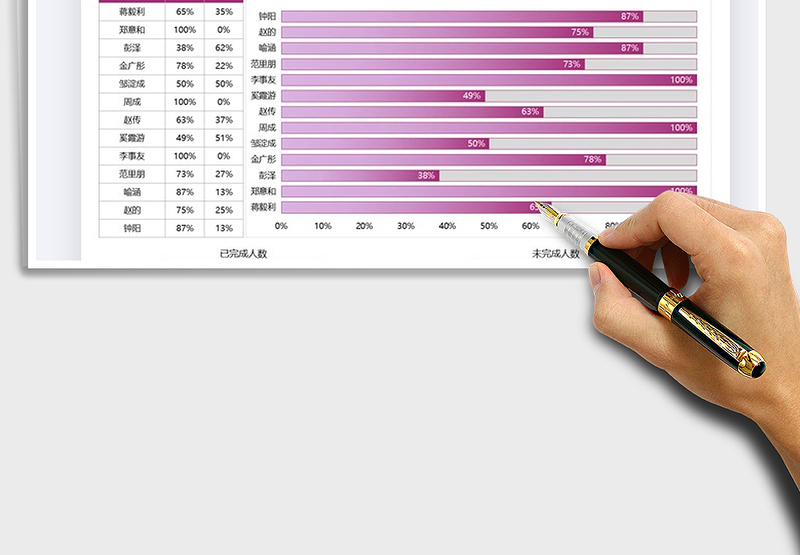 2025年任务完成进度图表模板