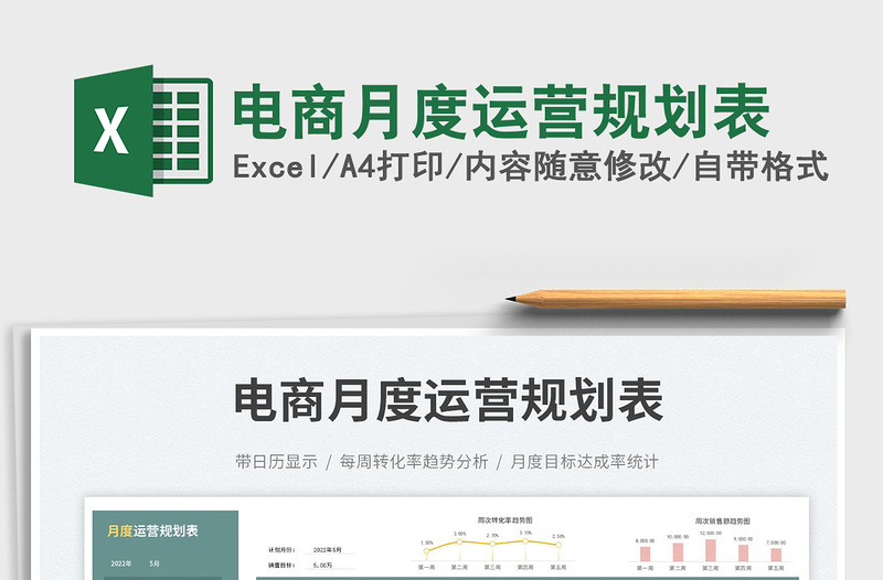 2025电商月度运营规划表免费下载