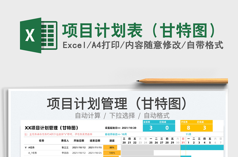 2025项目计划表（甘特图）免费下载