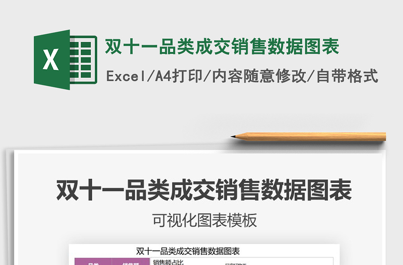 2025年双十一品类成交销售数据图表