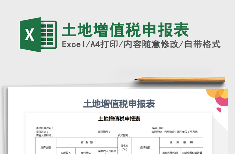 2025年土地增值税申报表
