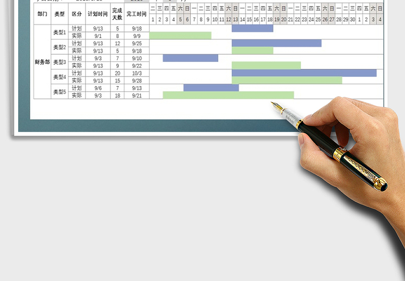 2025年工作计划表-进度条形图