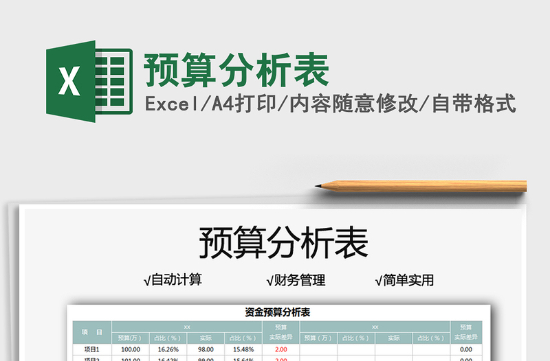 2025预算分析表免费下载