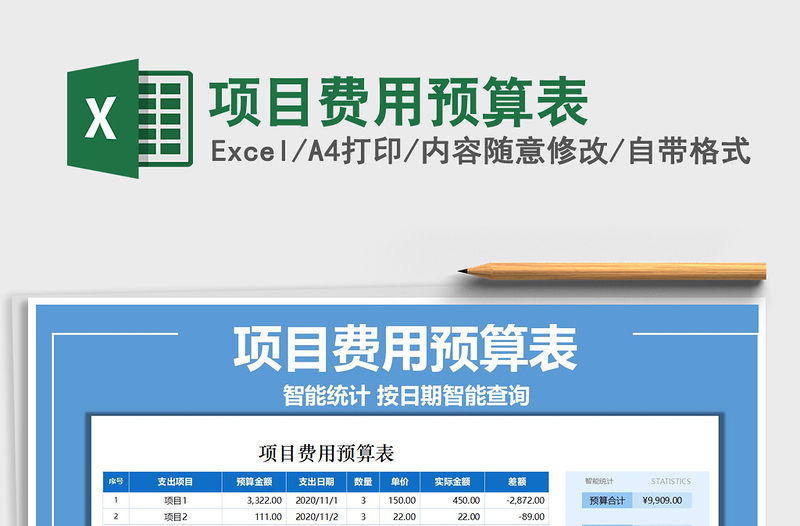 2025年项目费用预算表