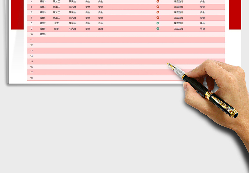 2025年疫情期间返乡登记明细表
