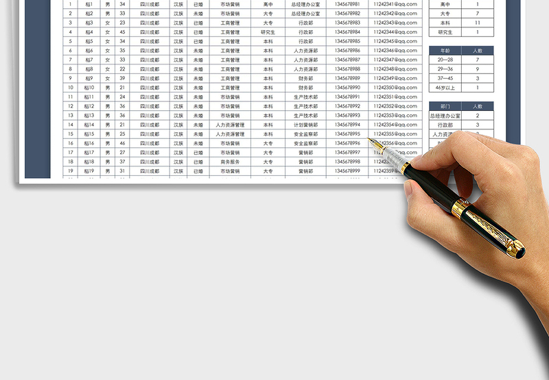 2025年入职员工基本信息表自动可视化