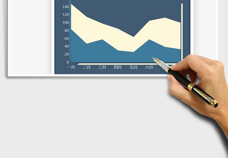 2025兰冷色堆积面积图免费下载