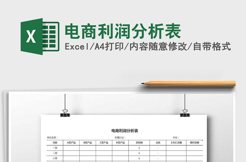 2025年电商利润分析表