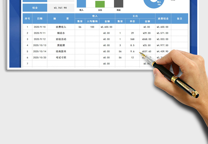 班费收支明细表