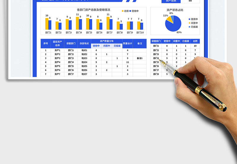 2025通用固定资产分类统计表免费下载