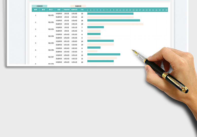 2025简约项目进度表