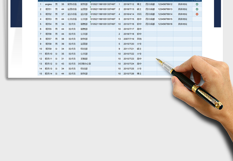 2025年公司人员信息清点统计表