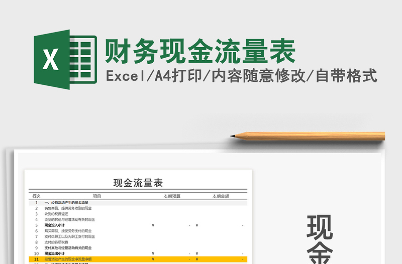 2025年财务现金流量表