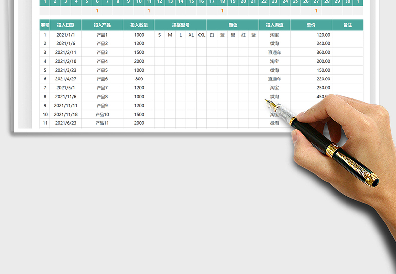 2025单品投入计划表免费下载