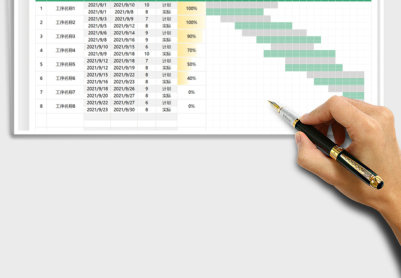 2025工作进度表-甘特图免费下载