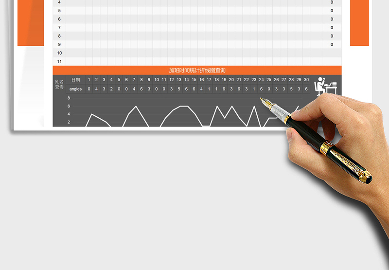 2025加班工资统计表自动统计自动化图示免费下载