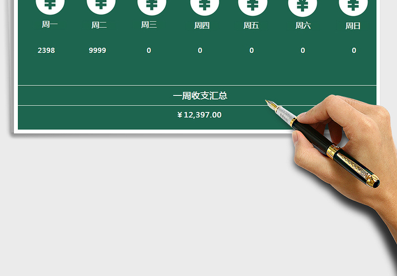 2025年财务收支管理系统周报表