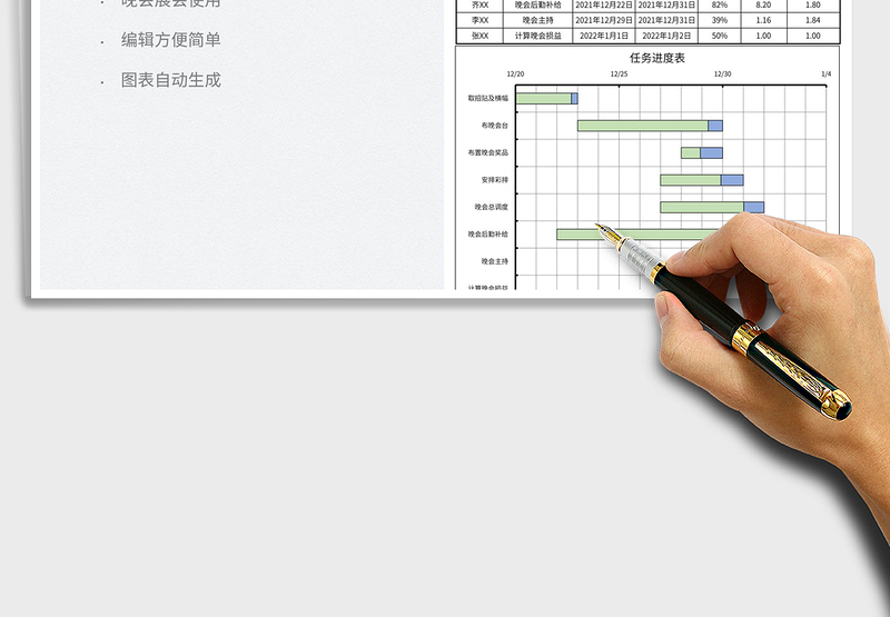 2025大型活动工作任务分配时间进度表免费下载