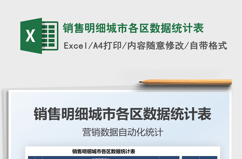 2025销售明细城市各区数据统计表免费下载
