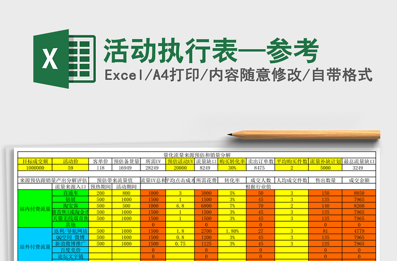 活动执行表—参考