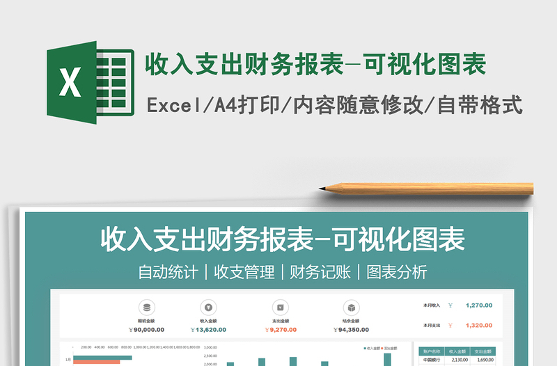 2025收入支出财务报表-可视化图表免费下载