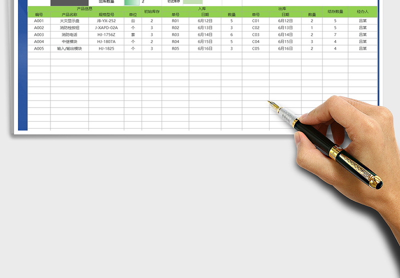 2025年出入库登记表（自动查询）