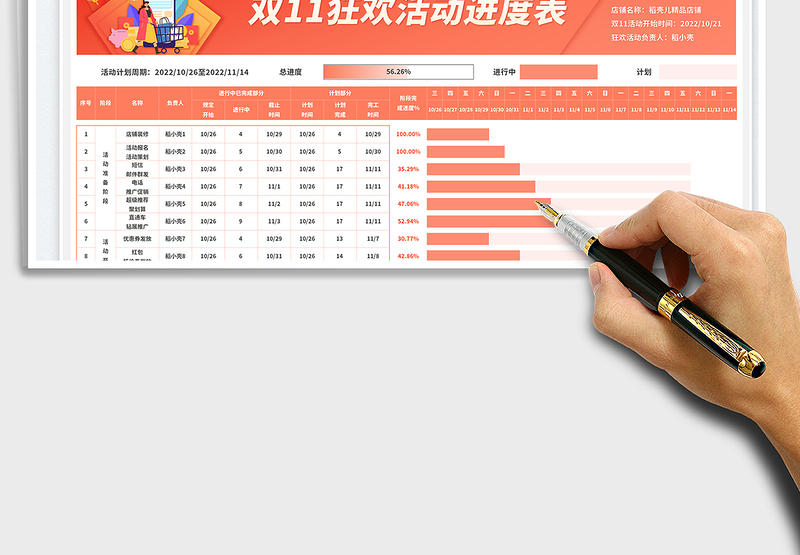 2025双11狂欢活动进度表免费下载