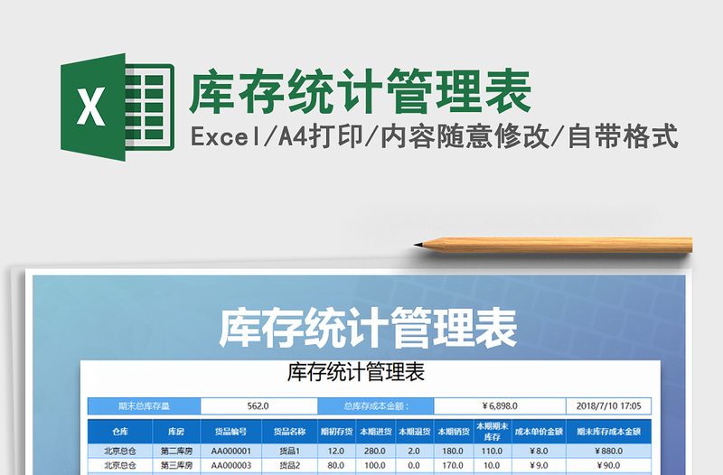 2025年库存统计管理表