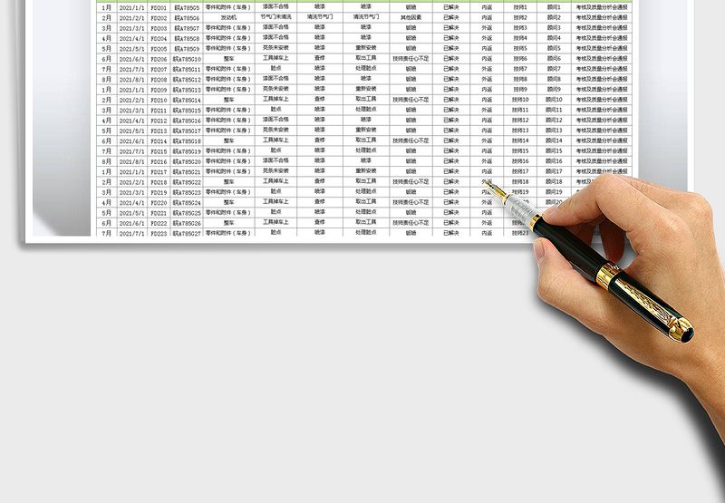 2025年车辆返修登记明细表