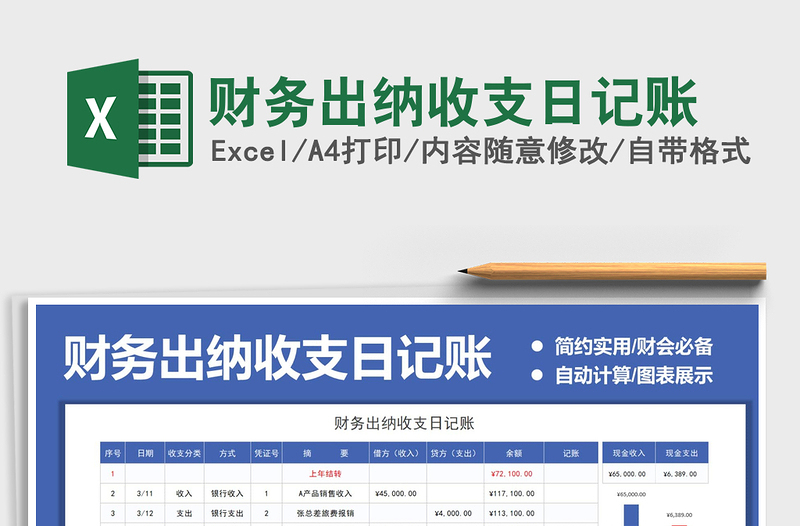 2025年财务出纳收支日记账